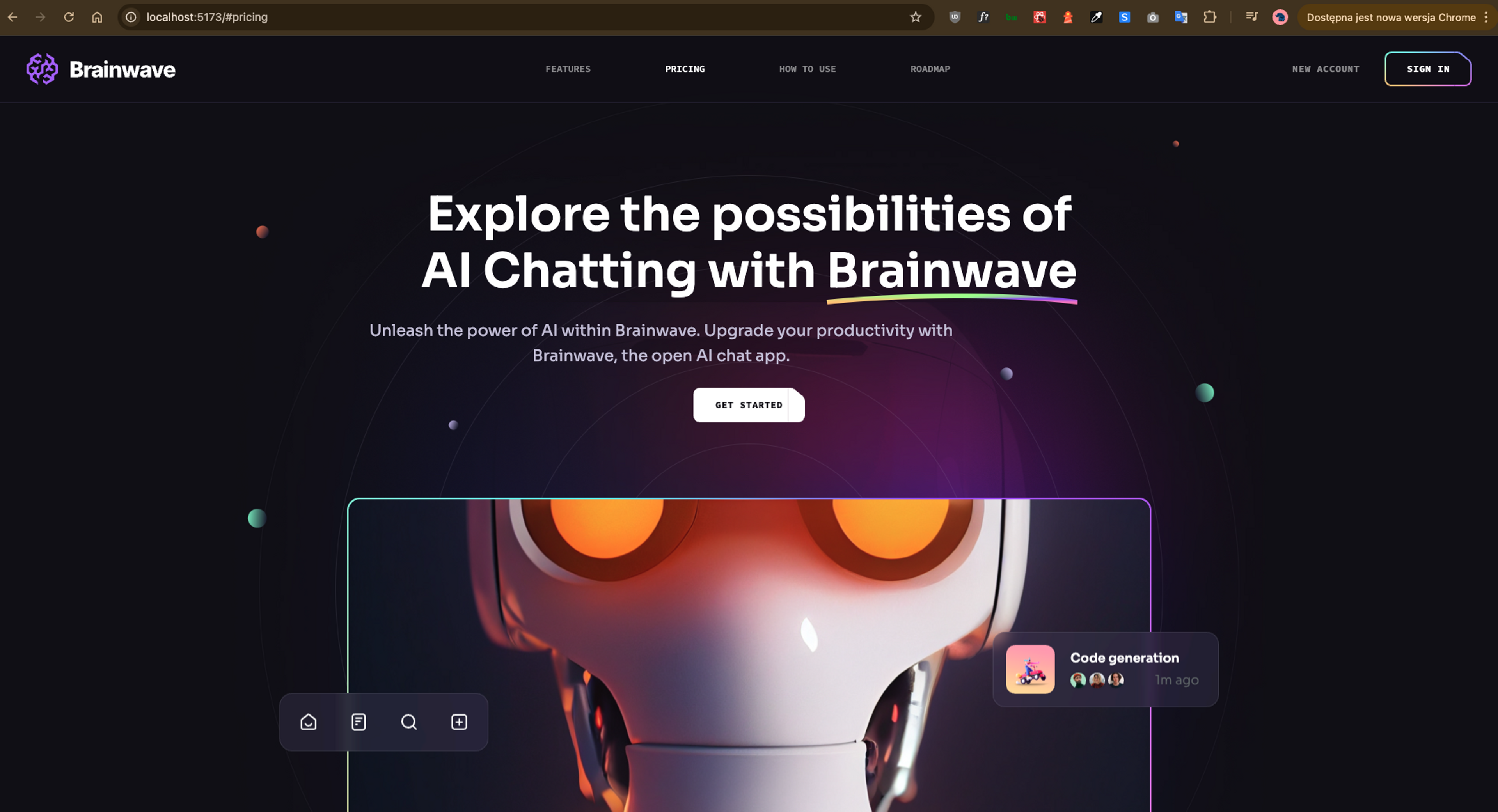 AI Chat Landing Page